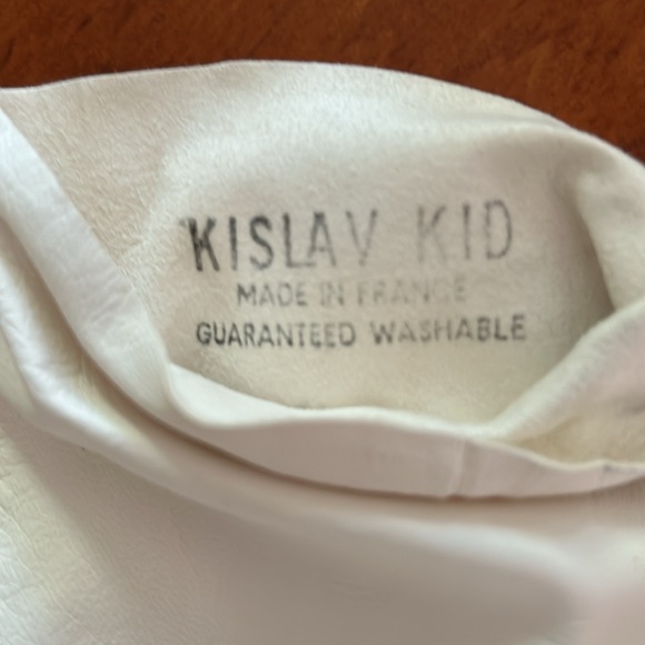 Vintage | Kislav Kidd White Cream Leather Arm Length Gloves Made in France 6 - Picture 3 of 6